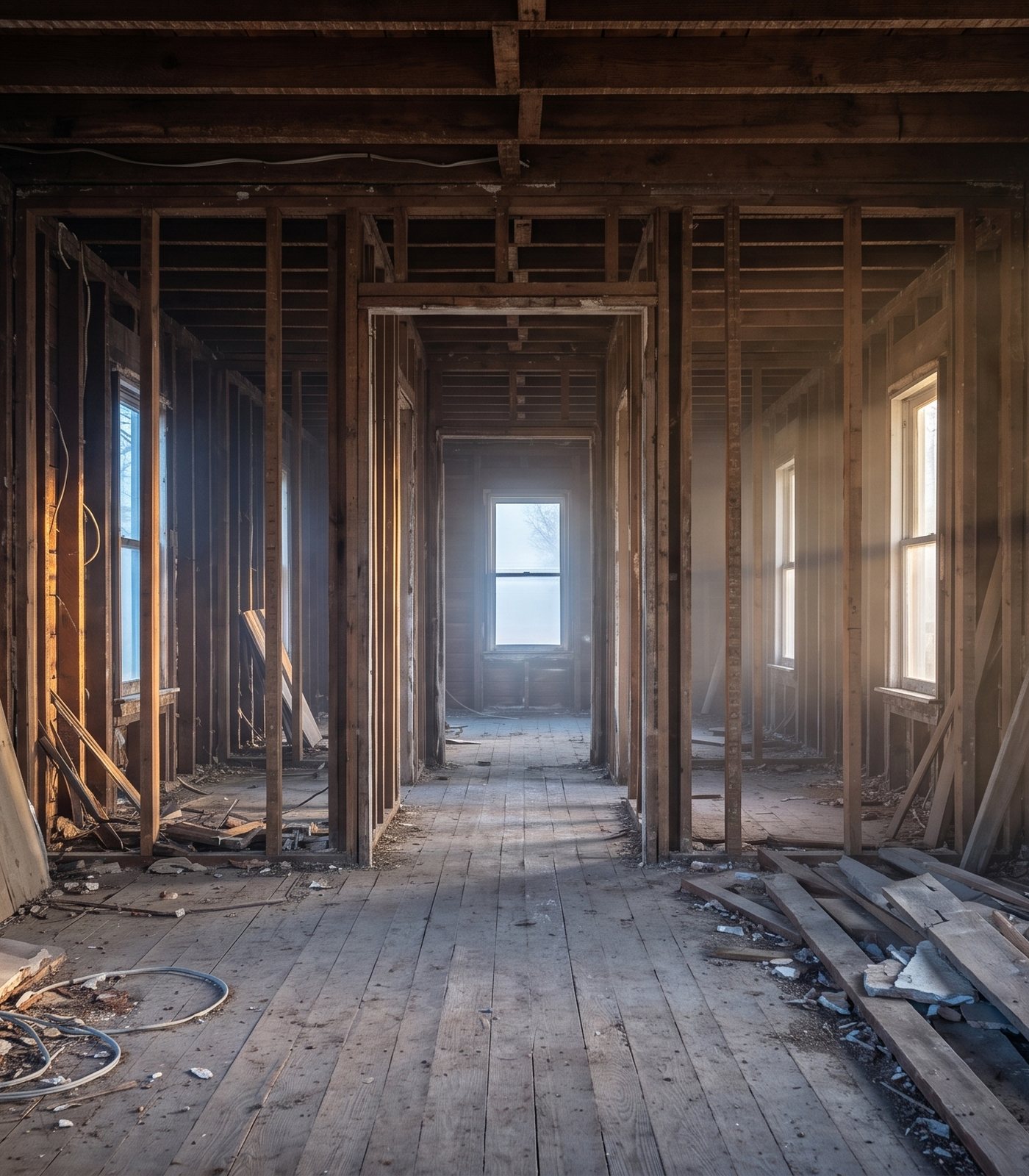 A house mid-renovation